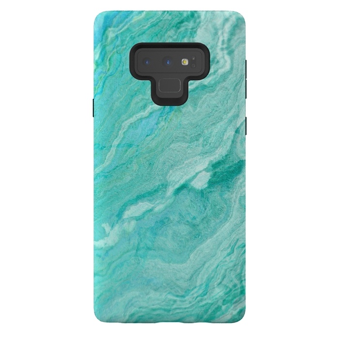 Galaxy Note 9 StrongFit beautiful ink turquoise Marble texture by  Utart