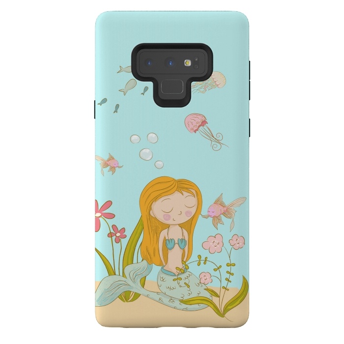 Galaxy Note 9 StrongFit Little Mermaid by  Utart