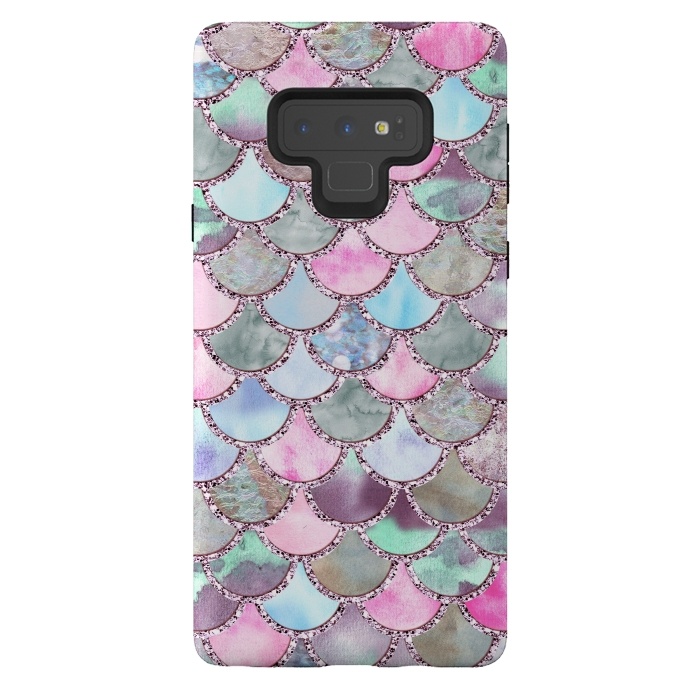 Galaxy Note 9 StrongFit Pastel Multicolor Mermaid Scales by  Utart
