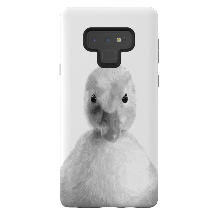 Galaxy Note 9 StrongFit Black and White Duckling by Alemi