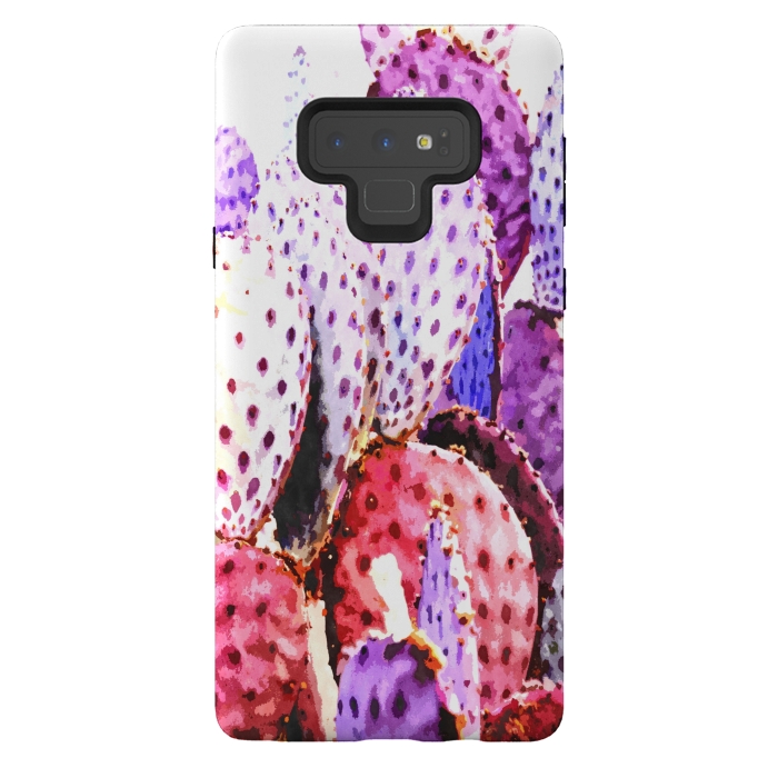 Galaxy Note 9 StrongFit Purple Cactus Illustration by Alemi