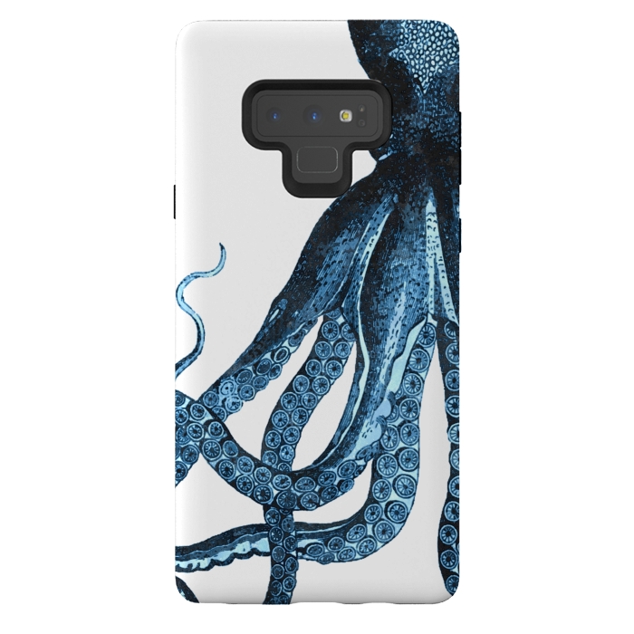 Galaxy Note 9 StrongFit Blue Octopus Illustration by Alemi
