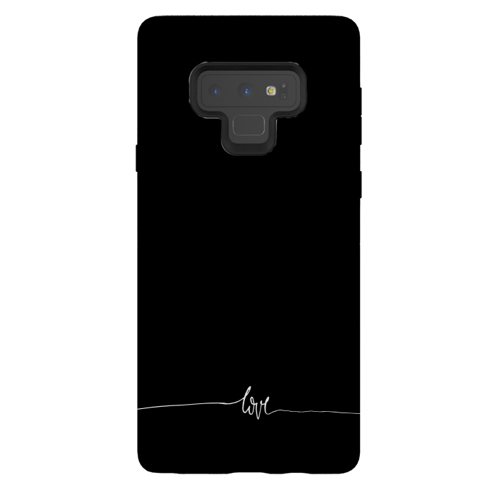 Galaxy Note 9 StrongFit Simply love - on black by DaDo ART