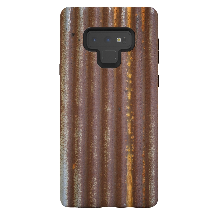 Galaxy Note 9 StrongFit Old Rusty Corrugated Sheet 2 by Andrea Haase