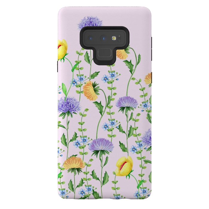 Galaxy Note 9 StrongFit Aster Flora by Creativeaxle