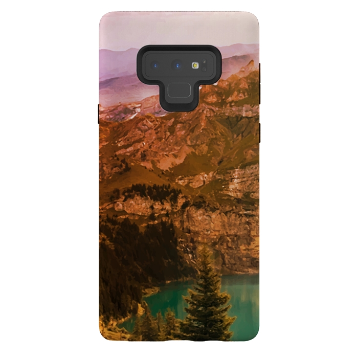 Galaxy Note 9 StrongFit Mountain Valley by Creativeaxle