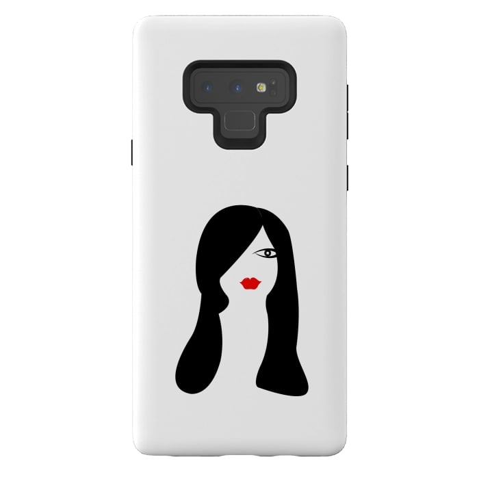 Galaxy Note 9 StrongFit long hair women by TMSarts