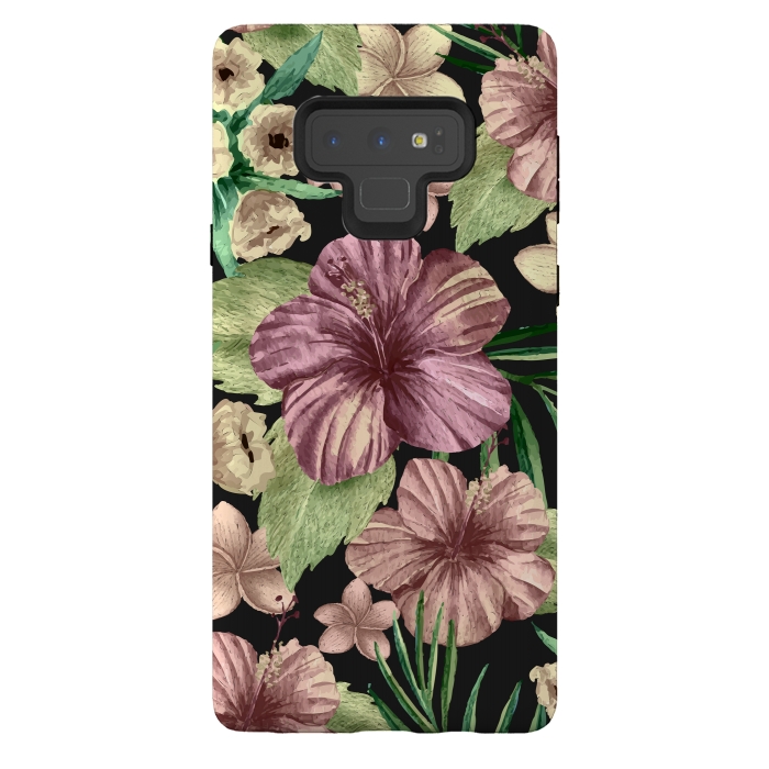 Galaxy Note 9 StrongFit Watercolor summer flowers 15 by Bledi