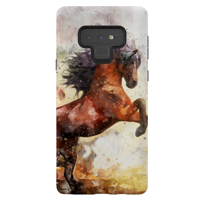 Galaxy Note 9 StrongFit Excited Horse by Creativeaxle