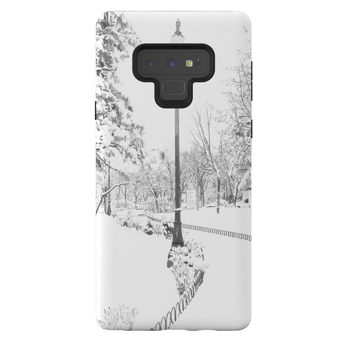 Galaxy Note 9 StrongFit Winter Snow City by Alemi