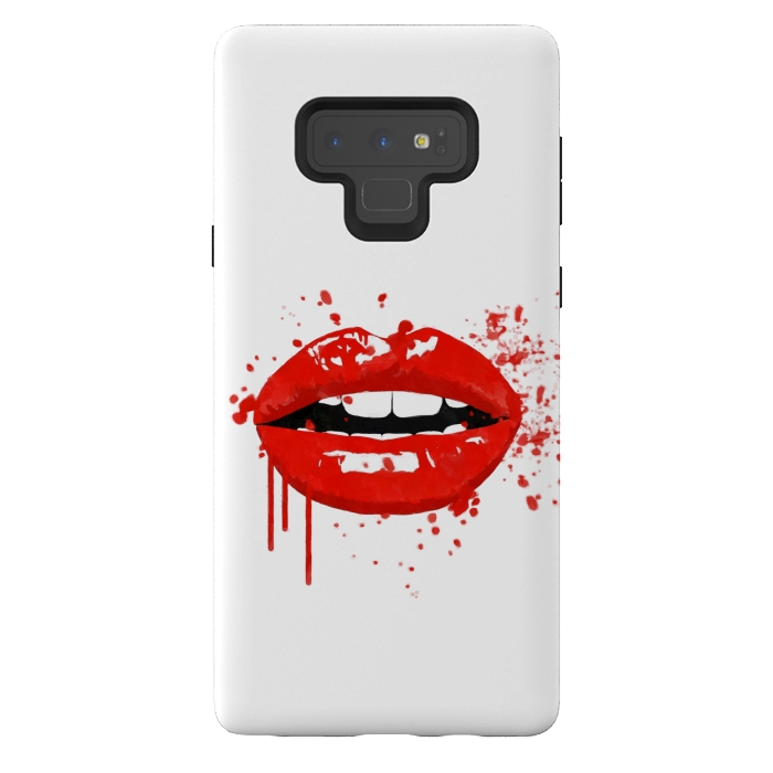 Galaxy Note 9 StrongFit Red Lips Illustration by Alemi