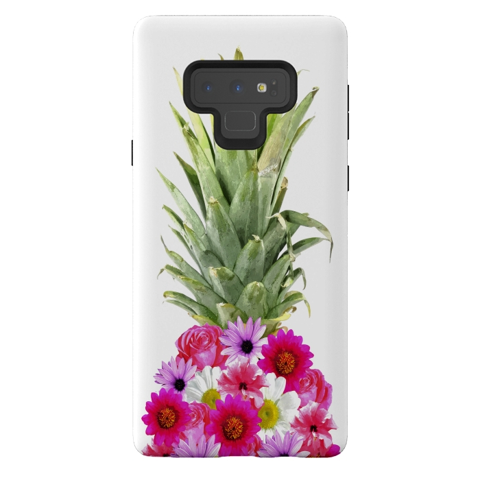 Galaxy Note 9 StrongFit Pineapple Flowers by Alemi