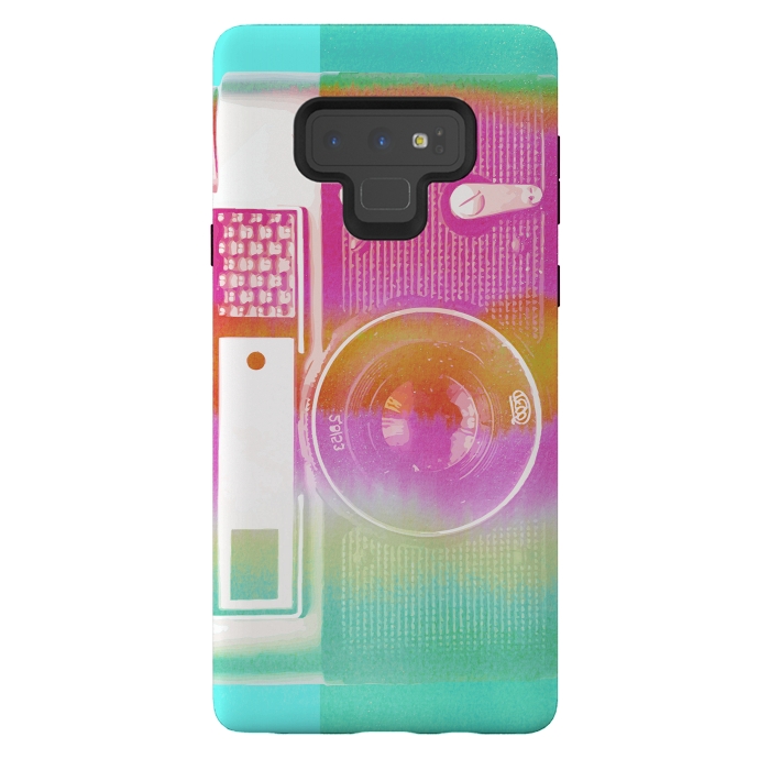 Galaxy Note 9 StrongFit Colorful pastel vintage camera by Oana 