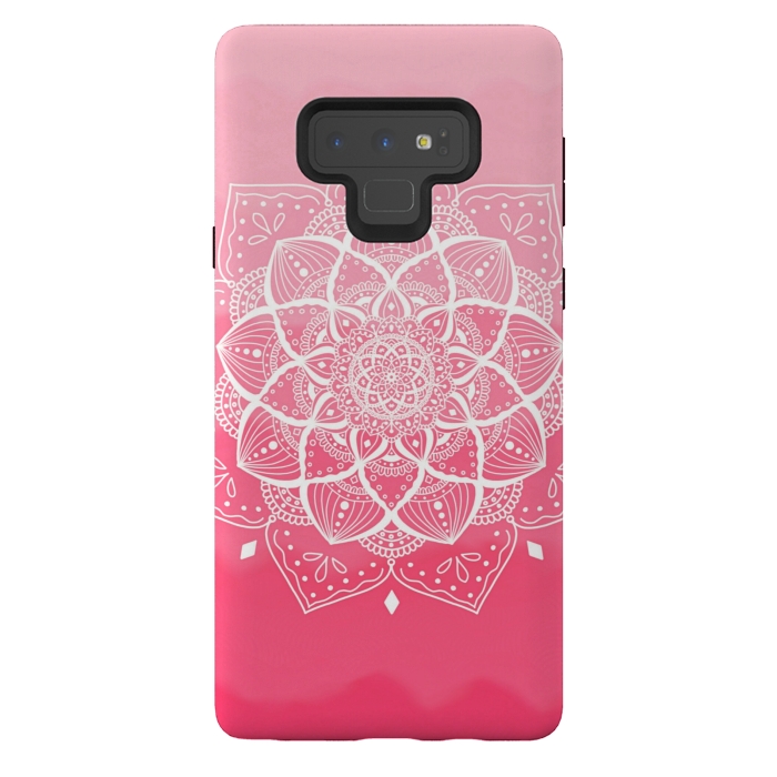 Galaxy Note 9 StrongFit Pink mandala by Jms