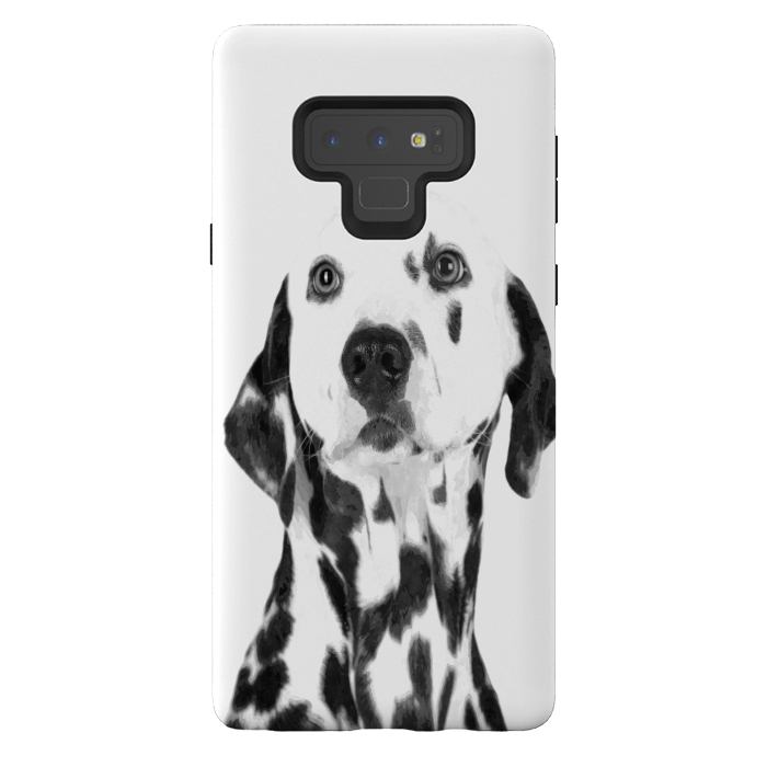 Galaxy Note 9 StrongFit Black and White Dalmatian by Alemi