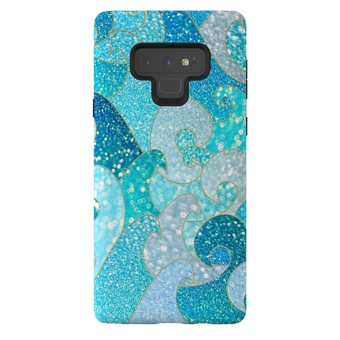 Galaxy Note 9 StrongFit Mermaid Ocean Glitter Waves by  Utart