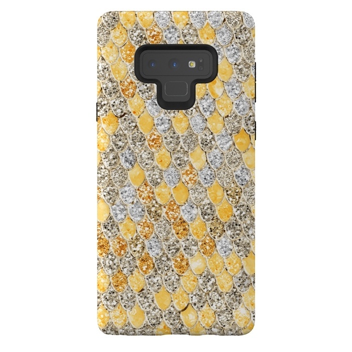 Galaxy Note 9 StrongFit Gold and Silver Sparkling Mermaid Scales by  Utart