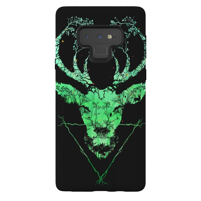 Galaxy Note 9 StrongFit Dark Forest Deer by Sitchko