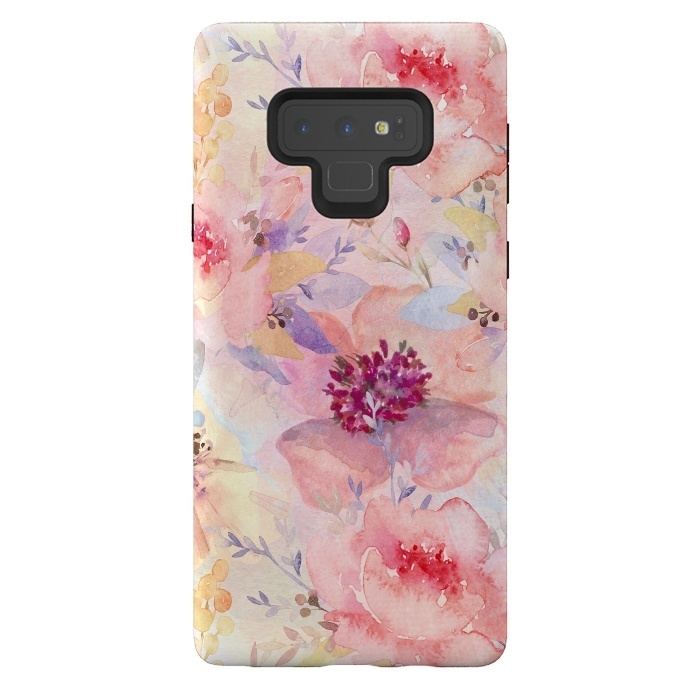 Galaxy Note 9 StrongFit Summer Flowers Pattern by  Utart