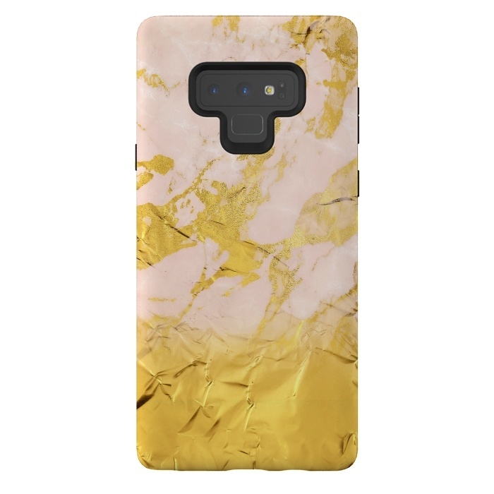 Galaxy Note 9 StrongFit Gold Foil and Pink Marble Glamour by  Utart