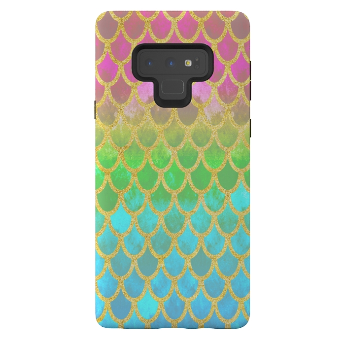 Galaxy Note 9 StrongFit Pretty Mermaid Scales 115 by Angelika Parker