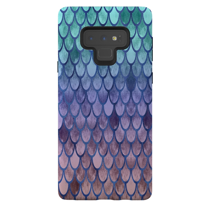 Galaxy Note 9 StrongFit Pretty Mermaid Scales 99 by Angelika Parker