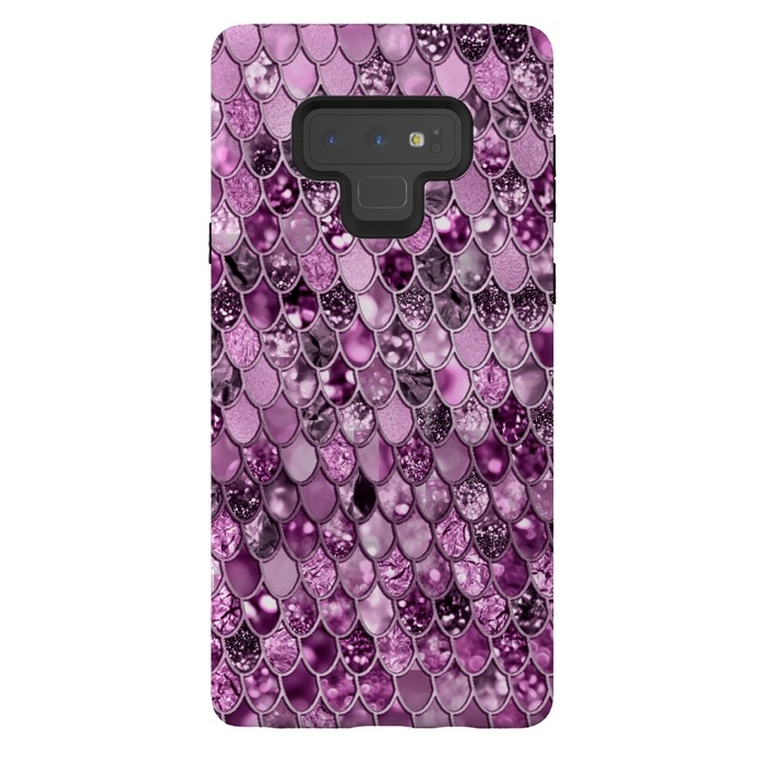 Galaxy Note 9 StrongFit Purple and Violet Trendy Shine Mermaid Scales by  Utart
