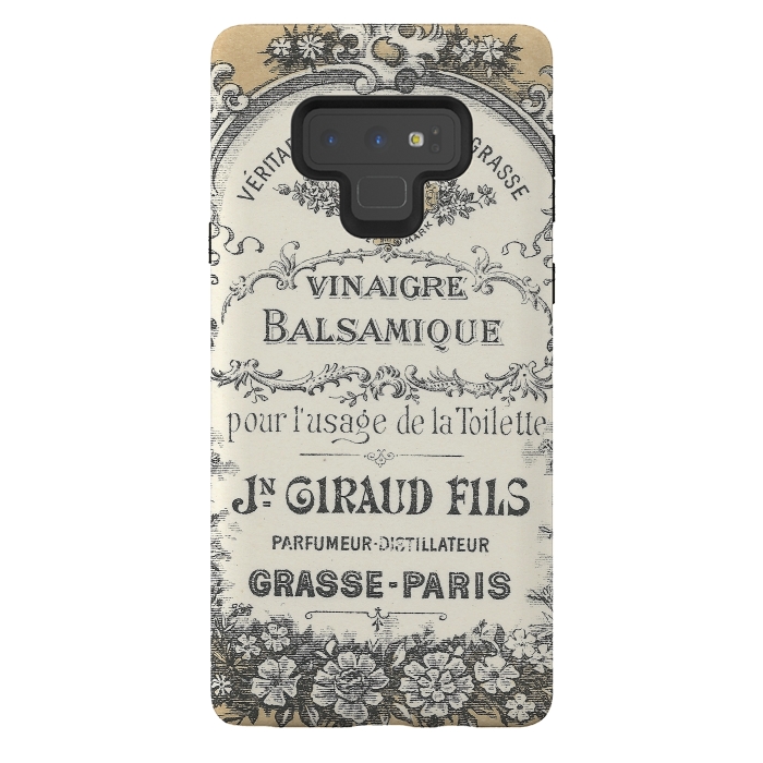 Galaxy Note 9 StrongFit Vintage French Typography by Andrea Haase