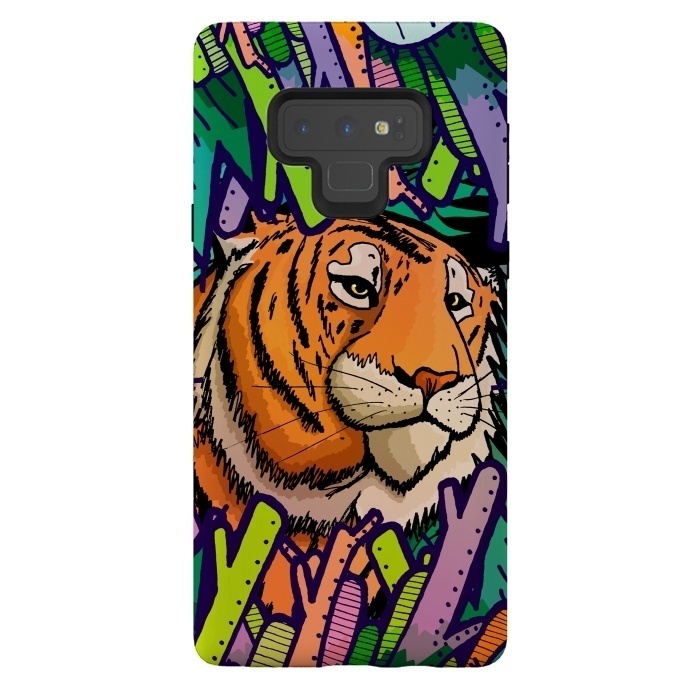 Galaxy Note 9 StrongFit Tiger in the undergrowth  by Steve Wade (Swade)