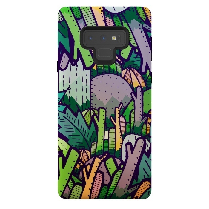 Galaxy Note 9 StrongFit Jungle Cactus by Steve Wade (Swade)