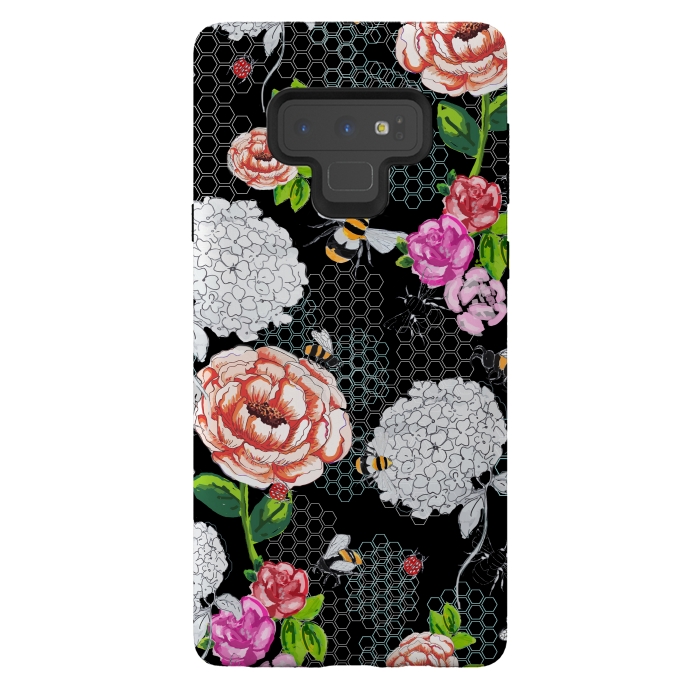 Galaxy Note 9 StrongFit Bee Garden Black by MUKTA LATA BARUA