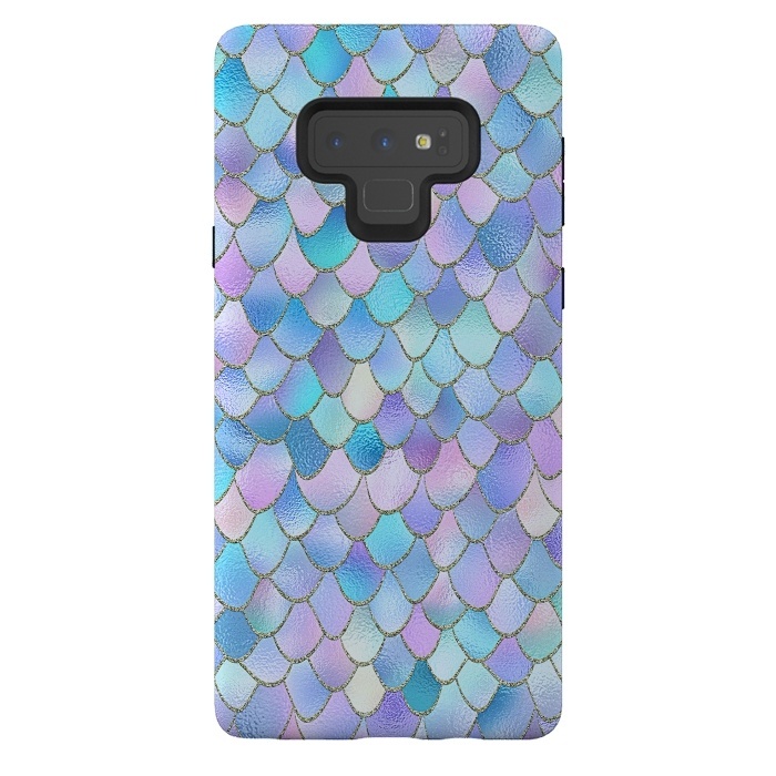 Galaxy Note 9 StrongFit Lavender Wonky Metal Mermaid Scales by  Utart