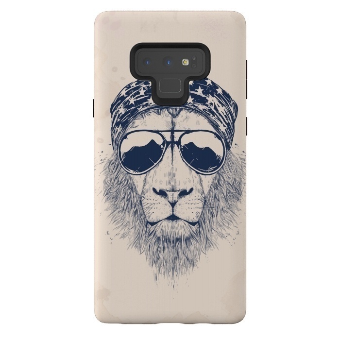 Galaxy Note 9 StrongFit Wild lion by Balazs Solti