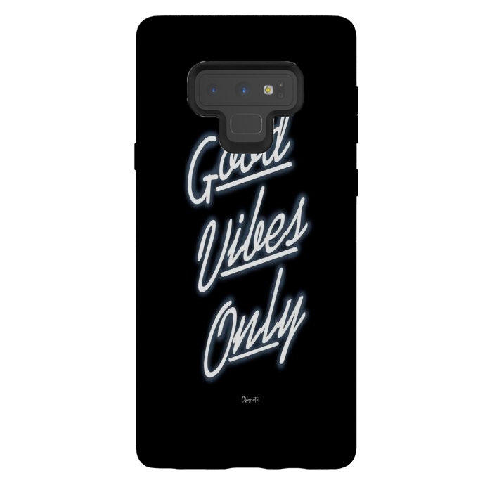 Galaxy Note 9 StrongFit Good Vibes Only by ''CVogiatzi.