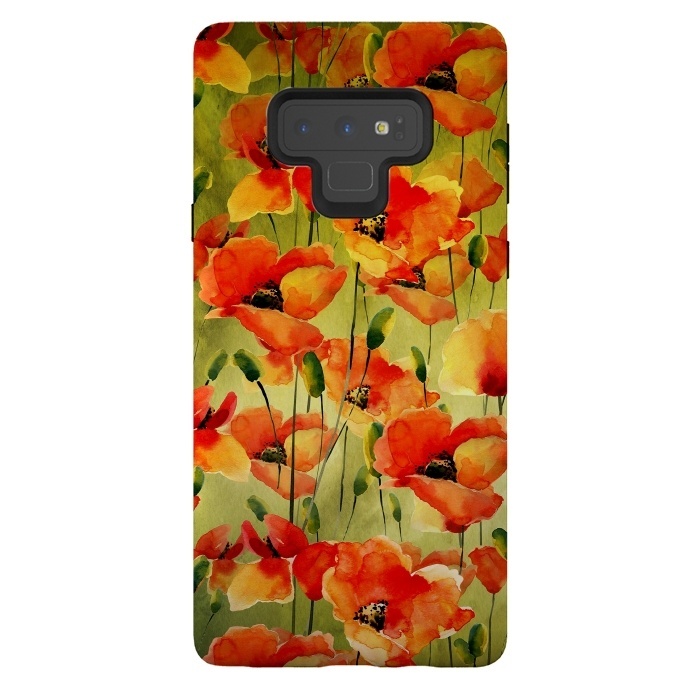 Galaxy Note 9 StrongFit Poppy Fields forever by  Utart
