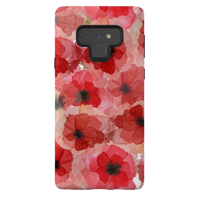 Galaxy Note 9 StrongFit Abstract Poppy Pattern by  Utart