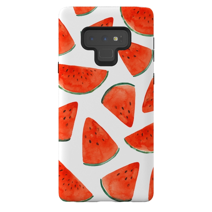 Galaxy Note 9 StrongFit Fruity Summer Watermelon Print by Becky Starsmore