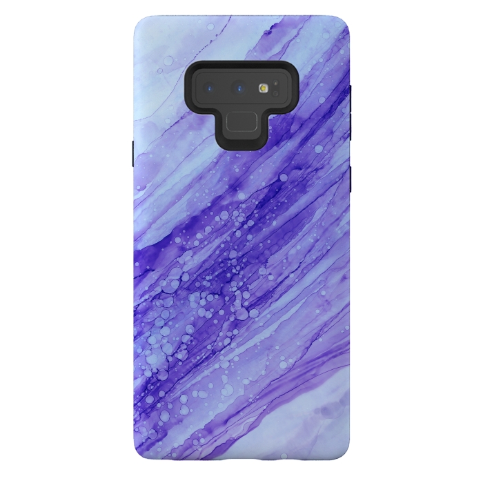 Galaxy Note 9 StrongFit Purple Marble Print by Becky Starsmore