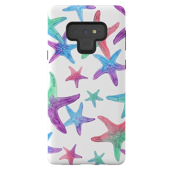 Galaxy Note 9 StrongFit Starfish Print by Becky Starsmore