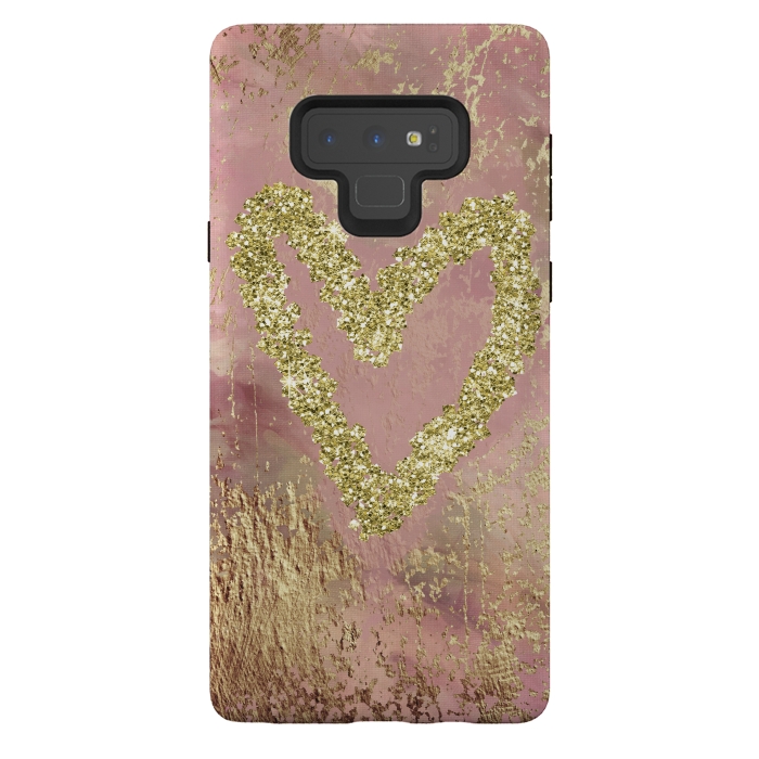 Galaxy Note 9 StrongFit Sparkling Heart by Andrea Haase