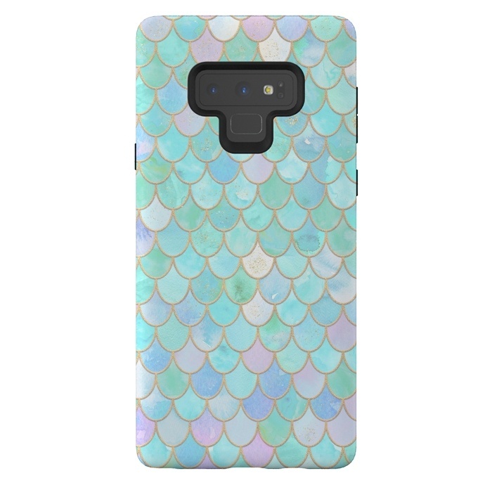 Galaxy Note 9 StrongFit Pastel Trendy Chic Mermaid Scales by  Utart
