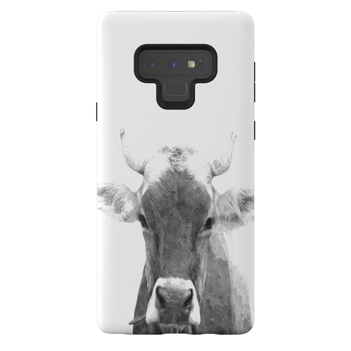 Galaxy Note 9 StrongFit Black and White Cow by Alemi