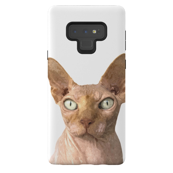 Galaxy Note 9 StrongFit Sphynx Cat Portrait by Alemi