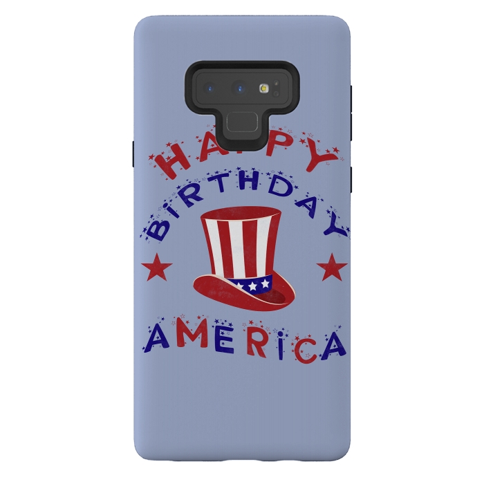 Galaxy Note 9 StrongFit Happy Birthday America 4th July by Andrea Haase