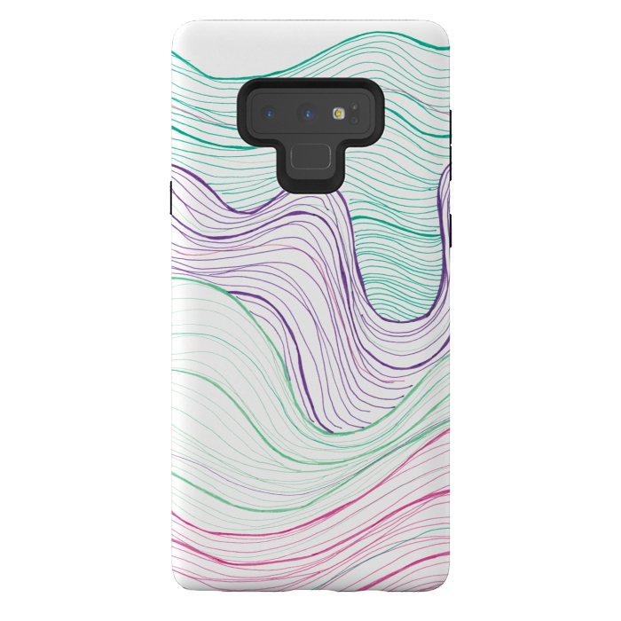 Galaxy Note 9 StrongFit Gentle Waves by Laura K Maxwell
