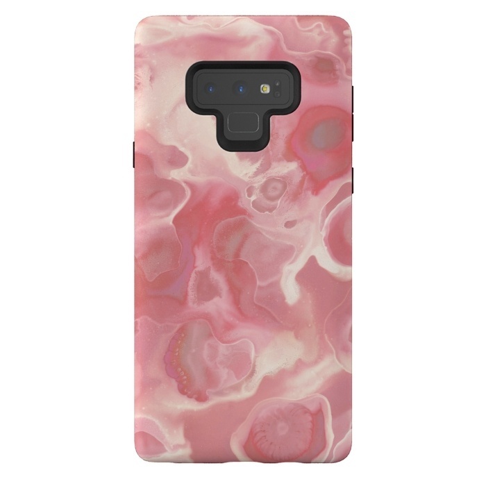 Galaxy Note 9 StrongFit Melted Strawberry Cream by Micklyn Le Feuvre