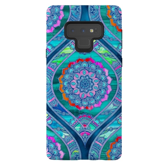 Galaxy Note 9 StrongFit Radiant Boho Color Play Mandala by Micklyn Le Feuvre