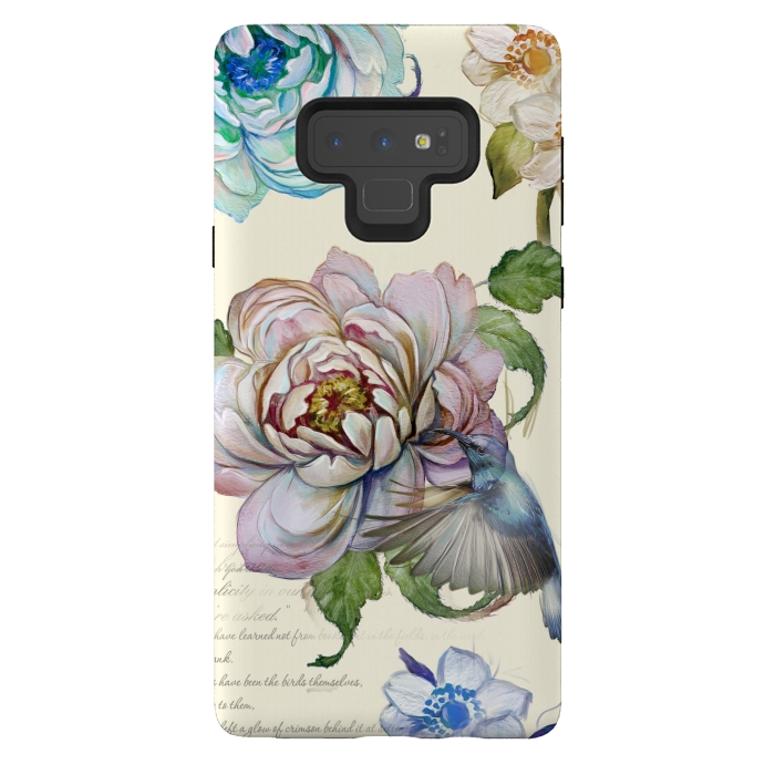 Galaxy Note 9 StrongFit Vintage Rose by Creativeaxle