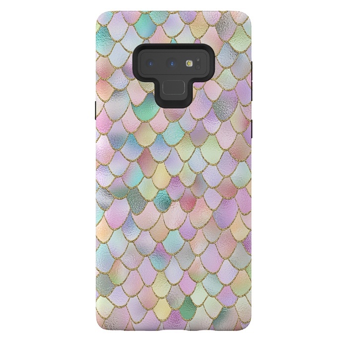 Galaxy Note 9 StrongFit Blush Rose Gold Wonky Mermaid Scales by  Utart