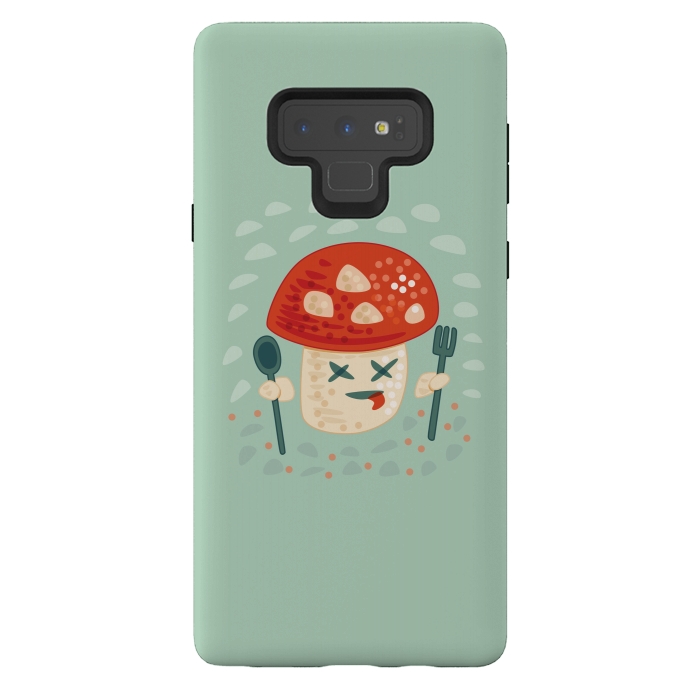 Galaxy Note 9 StrongFit Funny Poisoned Mushroom Character by Boriana Giormova